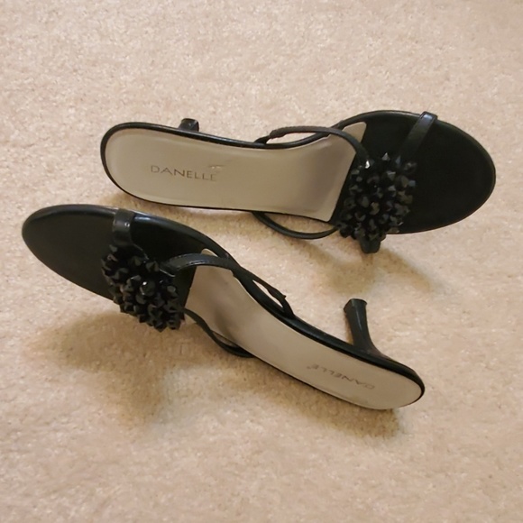 Danelle black slides heels size 8.5 - Picture 8 of 8